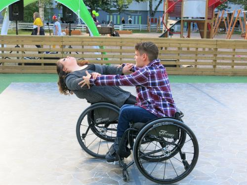 Wheelchair dancers Leevi Ketola & Zaida Launis